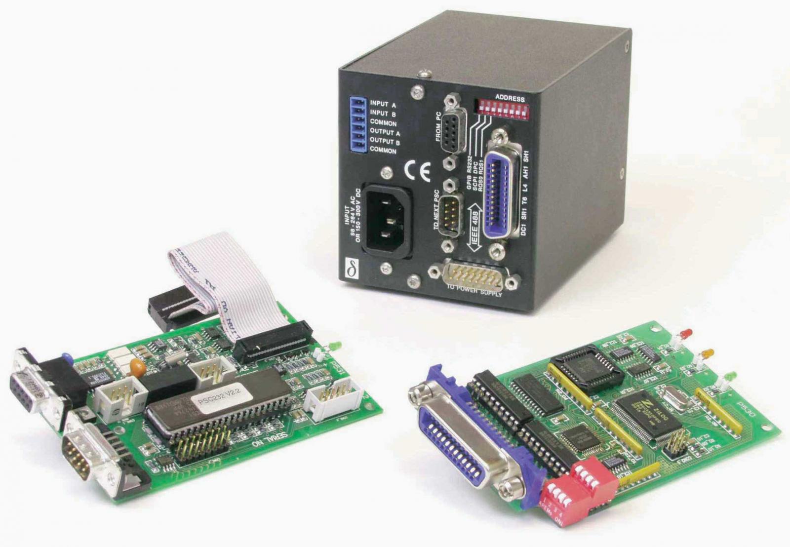 Контроллеры управления по IEEE488 и RS232: встроенный интерфейс и внешний модуль